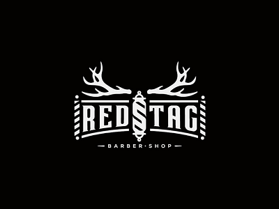 RedStag Barber Shop logo design artwork logo design