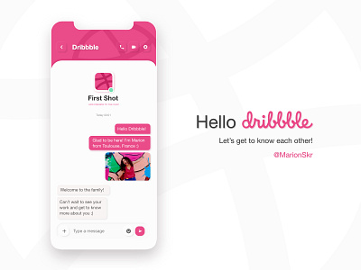 Hello Dribbble - MarionSkr First Shot