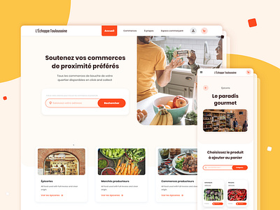 Click and Collect - Webdesign design ecommerce food mobile mobile app mobile ui web ui webdesign