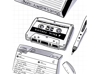 Special Sony Mix 🎵 design illustration illustration art memory minimal procreate sketch