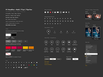 TV UI Kit design system interface kit ui