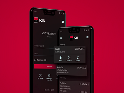 Dark Mode banking app dark mode kb mobile app