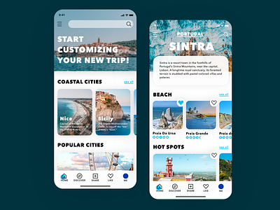 Tourism App Design app design ui