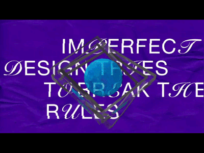Imperfectly Perfect animation animation design c4d design interactive design motion design motion graphic processing