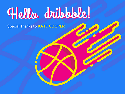 Hello dribble! dribbble hello icon mbe thanks