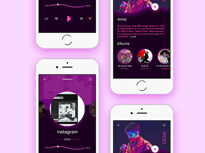 Purple！！ app interface iphone music purple ui ux
