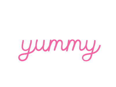 Melting "yummy" animation design word