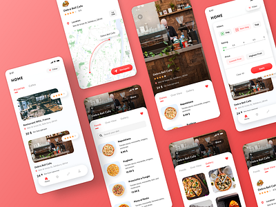 Cafez - Find Nearby Cafe appdesign design food ordering app illustration ui user experience ux user interface ui ux vector