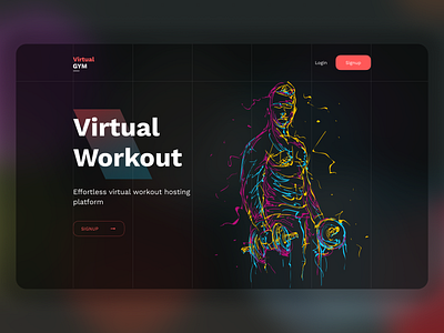 Virtual Gym - Gyming from Home app appdesign branding code codetheorem dashboard design fitness gym illustration theorem ui ux vector video virtual website workout