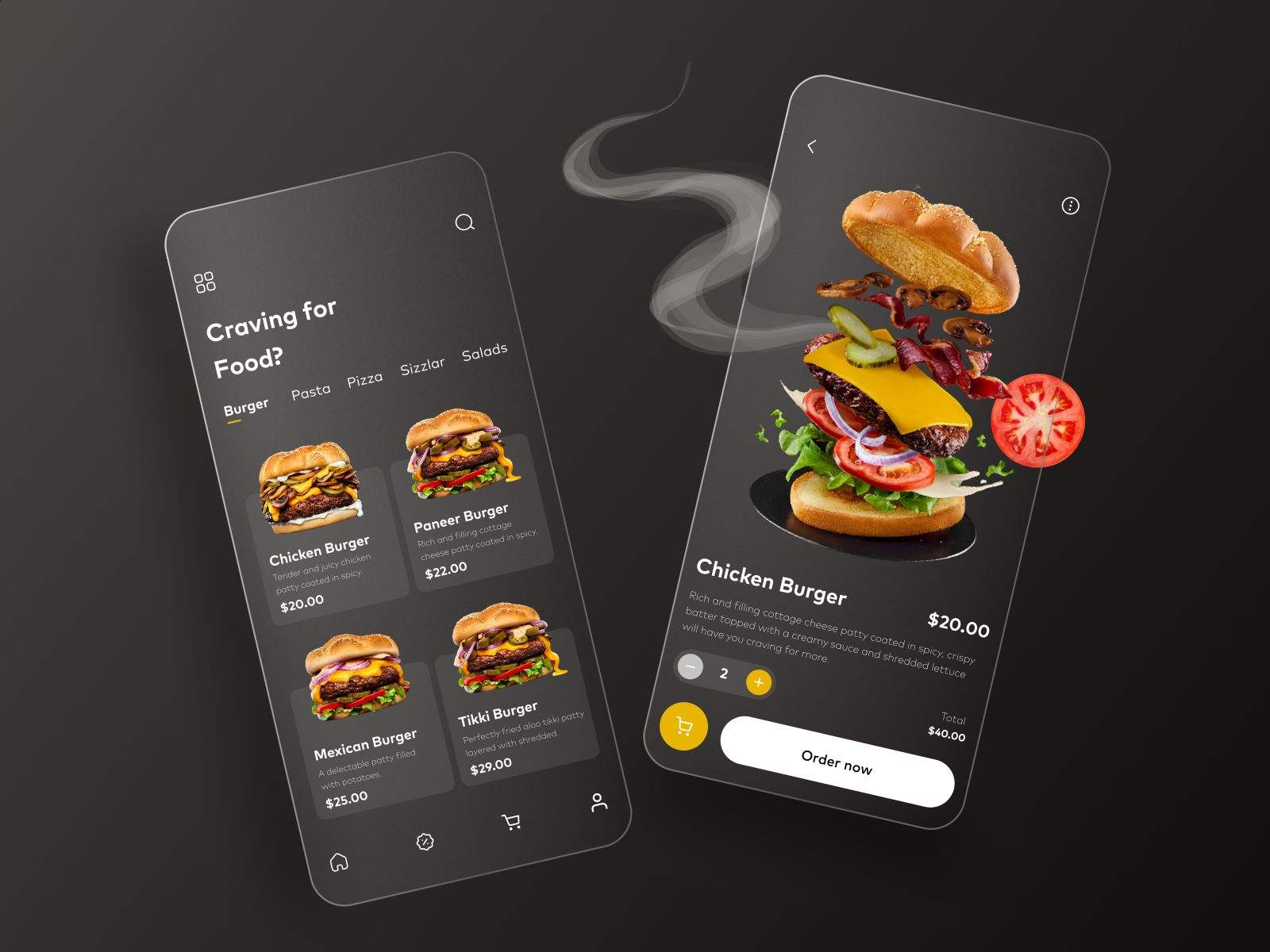 The Burgers App by Code Theorem on Dribbble