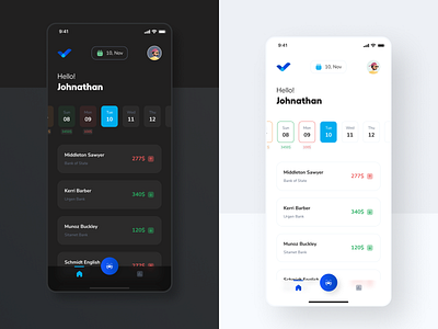 Bank Cheque Scan android app avatar bank branding cheque code codetheorem currency dark design illustration ios light money theorem ui ux