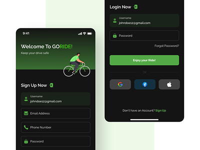 Mobile App Design for Bike rental