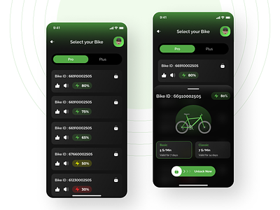 Bike Rental Mobile App Design cycle design map minimal mobile app mobile app design mobile ui rent app rental route ui ux uxdesign