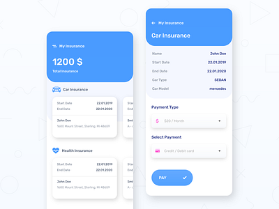 Smartfund android app banking branding car card design codetheorem flat gradients health insurance ios smartfund typogaphy ui uidesign ux vector wallet web