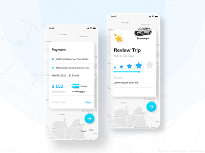 Taxi App - Payment & Review
