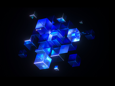 Sci-fi style rectangular array 3d black branding c4d cube graphic design rectangle rectangular render technology web