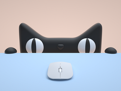 tianmao alibaba app c4d character lovely mouse ui voyeur 天猫 阿里