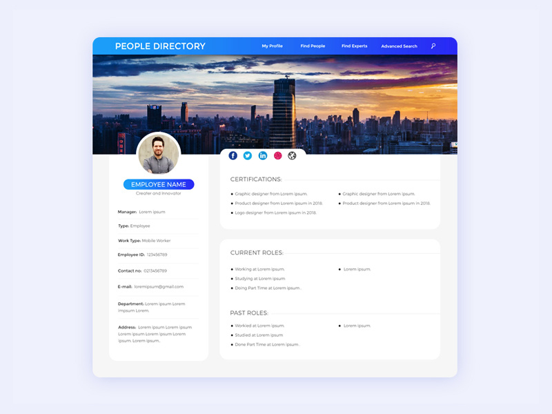 Ui design for employee directory. flat directory dashboard uiuxdesign mockup user interface designer user interface design user interface web development mobile app design application design app design dashboard ui dashboad dashboard design uiux ui design uidesign ui