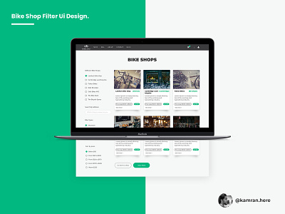 Bike shop filter Ui design for a Client.
