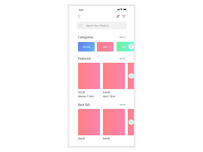 App screen ui