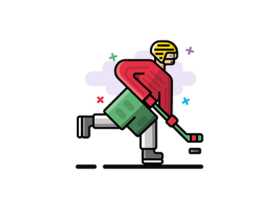#4 Hockey player icon app hockey player icon icon design iconography illustration sport svg web winter