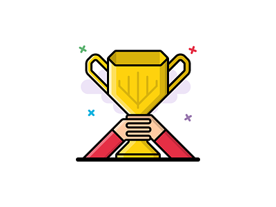 #18 Champion icon app champion cup icon iconography illustration sport web