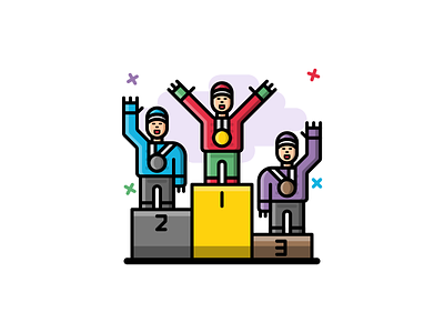 #19 Podium icon app champion icon icon design iconography illustration podium sport vector web winter