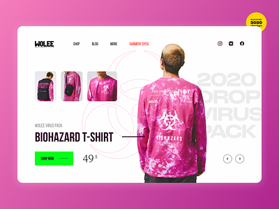 Wolee Streetwear Ecommerce - Web Design Concept 2020 clothes design ecommerce fashion figma firstweek interface mobile summer ui ux wear