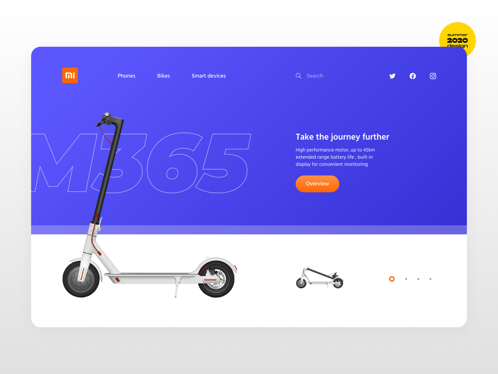 Mi Electric Scooter Pro - Web Design Concept by 🌐 D.D.C on Dribbble