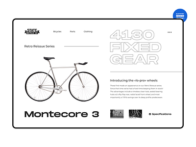 Fixed Gear Bicycles - Web Design Concept