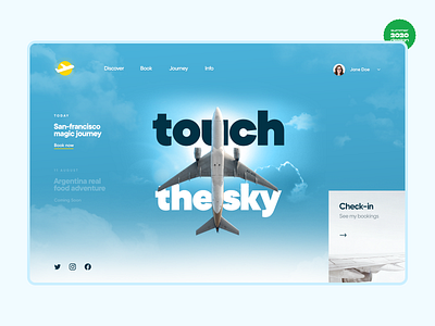 Airline Tours - Web Design Concept 2020 airlines design ecommerce figma interface journey plane secondweek summer tranport trip ui ux web