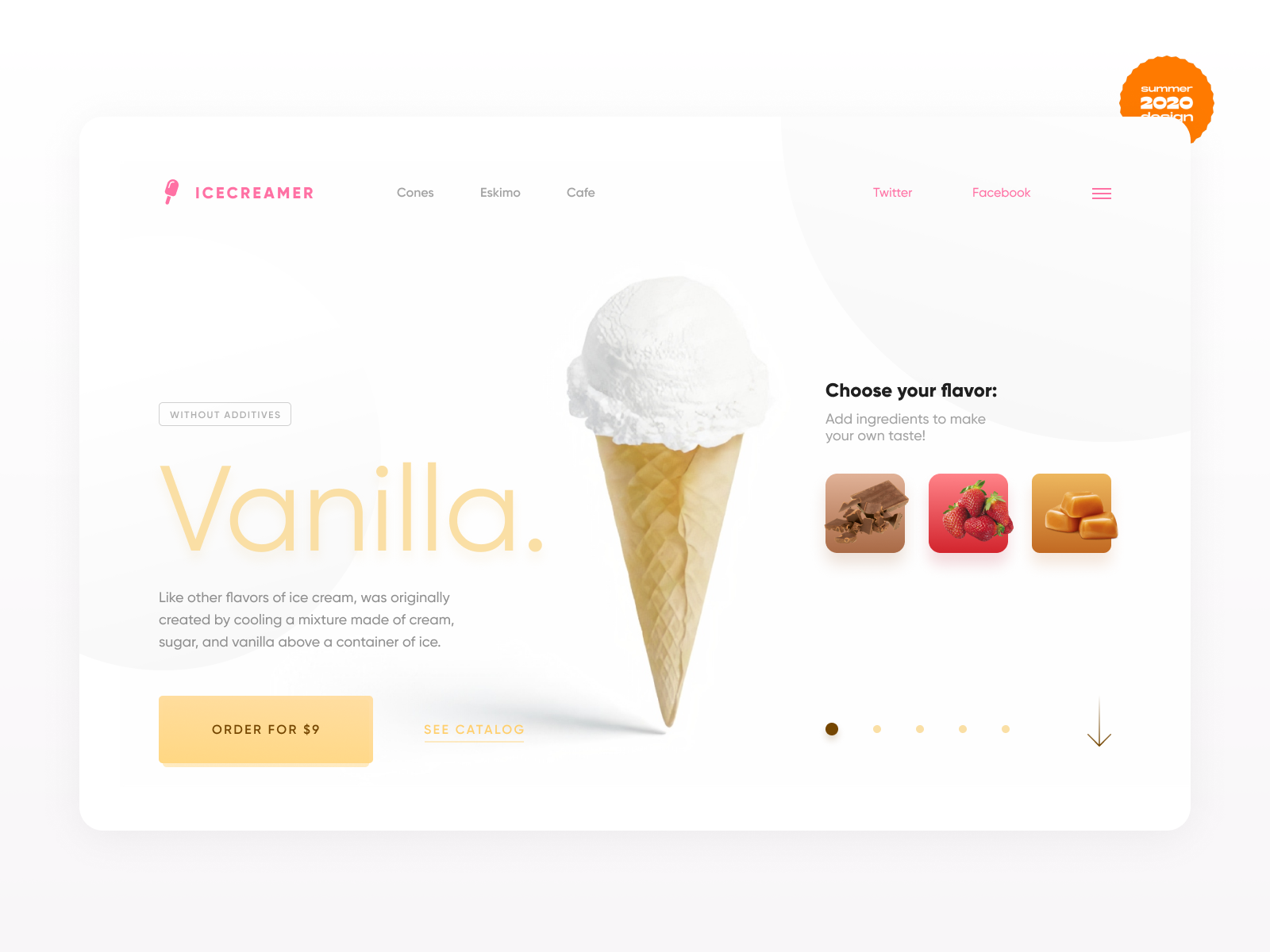 Ice Cream Constructor Web Design Concept By Dan On Dribbble