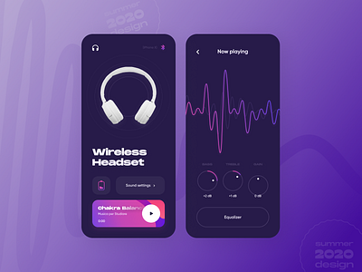 Wireless Headphones -  App Design Concept