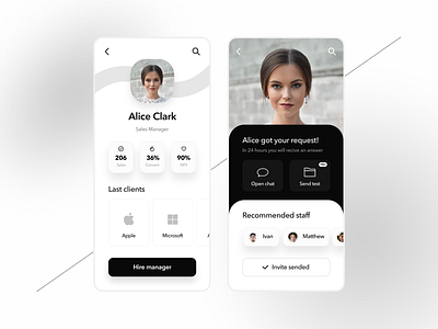 006 User Profile app daily ui 006 dailyui design figma hire interface minimalism mobile profile ui uidesign user profile ux uxdesign