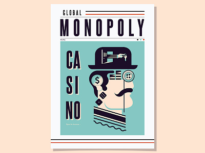 Global Monopoly 2d artwork character design concept cover editorial flat illustration magazine minimal photoshop vector