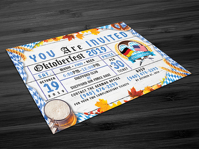 Oktoberfest Invitation Card design flyer design graphic desgin graphic designer illustration invitation card invitation design oktoberfest print design