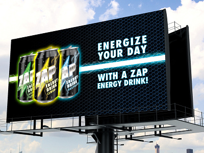 Billboard Design advertisement beverage design billboard billboard design design energy drink graphic desgin graphic designer print design