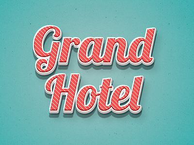 Text Effect design graphic design graphic designer hotel branding illustration photoshop text effect typography vintage