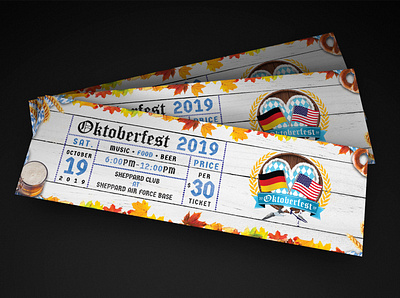 Ticket Design design event design graphic design graphic designer illustration oktoberfest photoshop print design ticket design