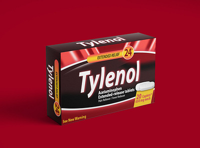 Tylenol Package Design design graphic design graphic designer illustration medicine package design packaging packaging design photoshop print design