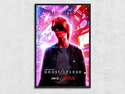 Netflix Poster Design advertisement cyberpunk design gradient graphic design graphic designer illustration neon netflix photoshop print design