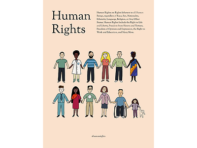 Human Rights human illustration love peoples pink rights together vector