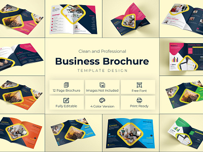 Business Magazine Brochure Template 2020 bifold brochure branding design brochure business brochure corporate creative creative design design magazine magazine design marketing print proposal template temple trending