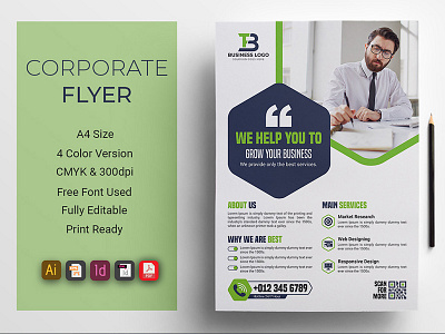 Corporate Flyer ads branding brochure company corporate event flyer design print promotion flyer service template