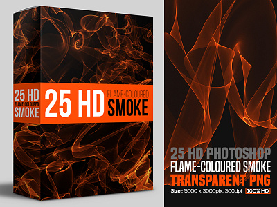 HD Flame-Coloured Smoke abstract brush effect fire flame flowing fog smoke smoking texture transparent wave