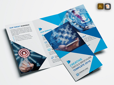 Corporate Tri-Fold Template adobe brand brochure corporate design flyer graphic illustration minimal print template trifold