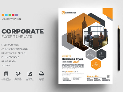 Corporate Flyer Template brochure business business flyer corporate corporate business flyer creative design flyer illustration logo modern print