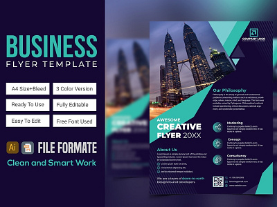 Flyer Template advertising agency business business flyer company corporate corporate flyer creative design flyer poster template design