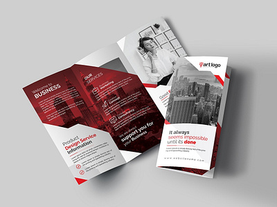 Corporate Trifold branding brochure business clean color company corporate creative design print template