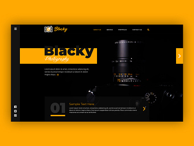 Photography Website Cover app design cover designinspiration graphicdesign landingpage photography theme ui ux userinterface web design web template website